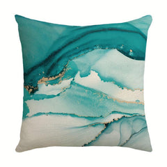 Gray Abstract Linen Blend Cushion Cover