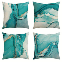 Gray Abstract Linen Blend Cushion Cover