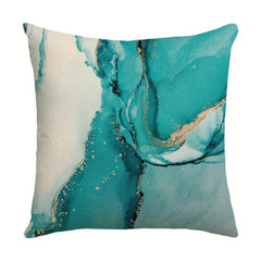 Gray Abstract Linen Blend Cushion Cover