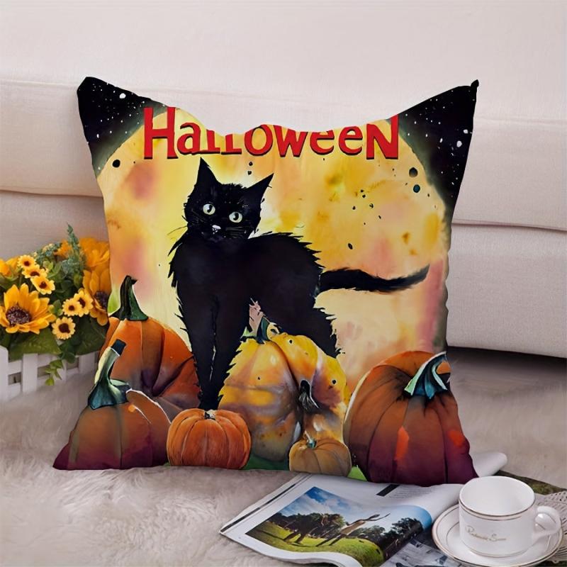 Christmas Halloween Pumpkin Party Throw Pillow Covers