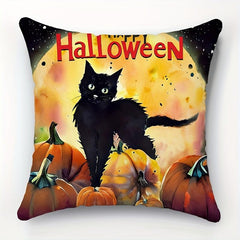 Christmas Halloween Pumpkin Party Throw Pillow Covers