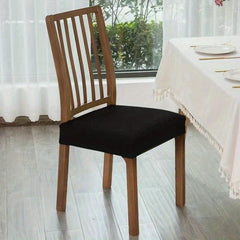 Jacquard Dining Chair Seat Cover Elastic Spandex Chair Seat Covers