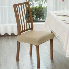 Jacquard Dining Chair Seat Cover Elastic Spandex Chair Seat Covers