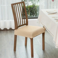 Jacquard Dining Chair Seat Cover Elastic Spandex Chair Seat Covers