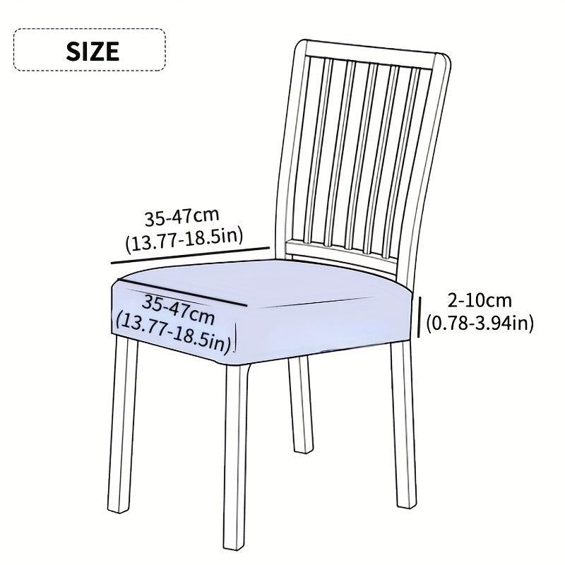 Jacquard Dining Chair Seat Cover Elastic Spandex Chair Seat Covers