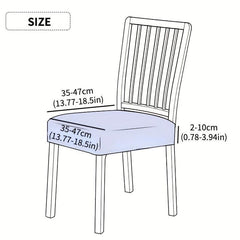 Jacquard Dining Chair Seat Cover Elastic Spandex Chair Seat Covers