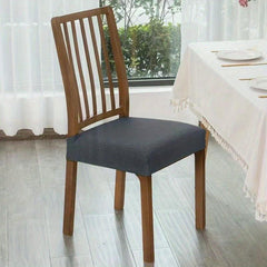 Jacquard Dining Chair Seat Cover Elastic Spandex Chair Seat Covers