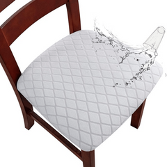 Waterproof Jacquard Dining Chair Cover with Hooks