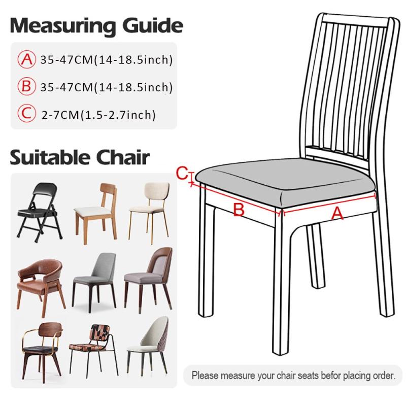 Waterproof Jacquard Dining Chair Cover with Hooks