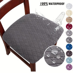 Waterproof Jacquard Dining Chair Cover with Hooks
