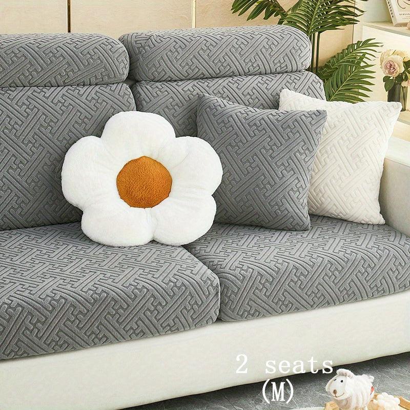 Elastic Jacquard Polar Fleece Sofa Slipcover European Style Modern Furniture Pro