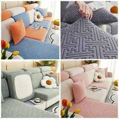 Elastic Jacquard Polar Fleece Sofa Slipcover European Style Modern Furniture Pro