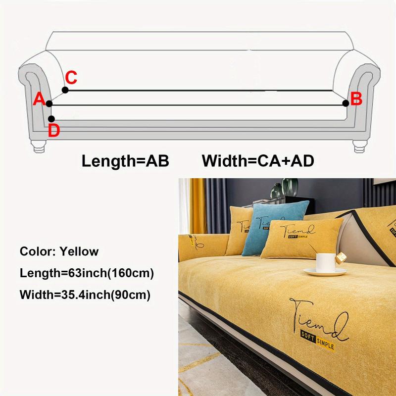 Chenille Non-slip Couch Cover for Living Room Sofa
