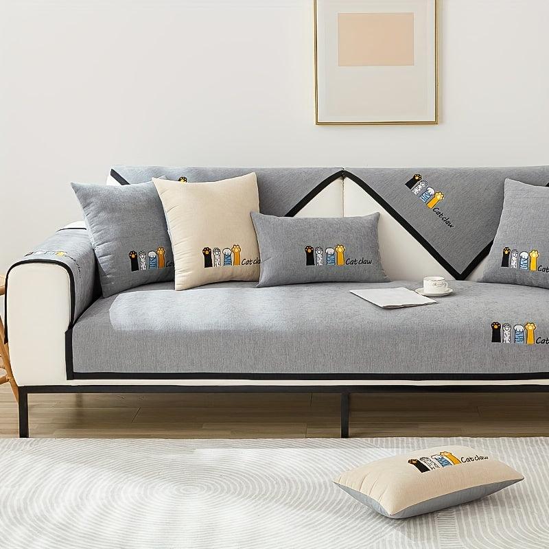 Soft Sofa Slipcover Pets Friendly Non-slip Furniture Protector Washable