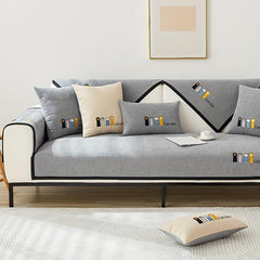 Soft Sofa Slipcover Pets Friendly Non-slip Furniture Protector Washable