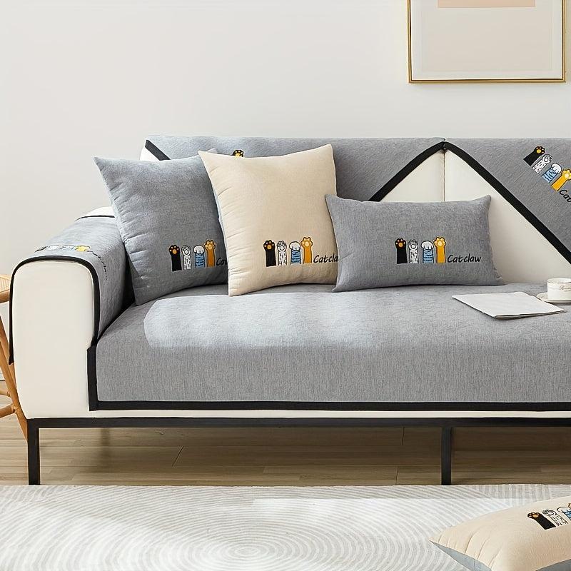 Soft Sofa Slipcover Pets Friendly Non-slip Furniture Protector Washable