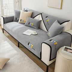 Soft Sofa Slipcover Pets Friendly Non-slip Furniture Protector Washable