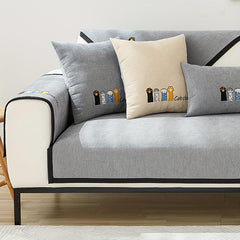 Soft Sofa Slipcover Pets Friendly Non-slip Furniture Protector Washable