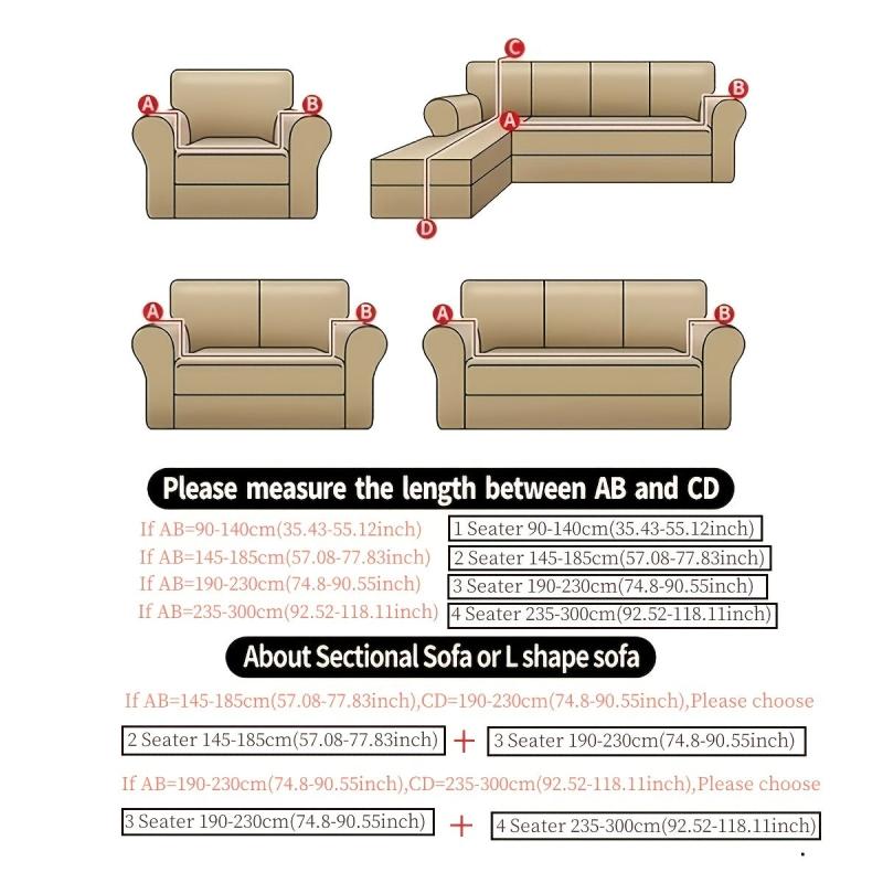 Gray Geometric Sofa Slipcover Furniture Protector for Home Decor