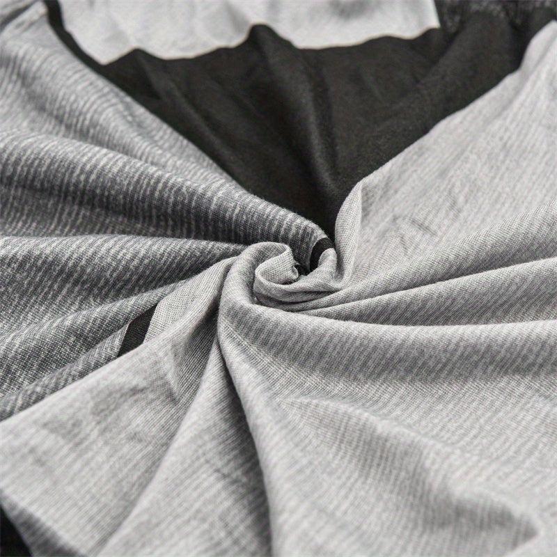 Gray Geometric Sofa Slipcover Furniture Protector for Home Decor