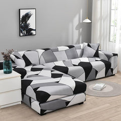 Gray Geometric Sofa Slipcover Furniture Protector for Home Decor