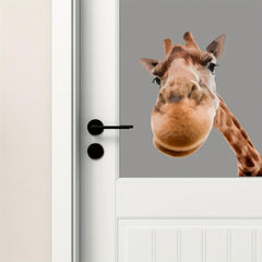 Giraffe Glass Window Sticker - Removable Vinyl Waterproof Window Film