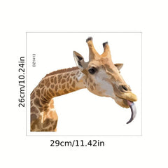 Giraffe Glass Window Sticker - Removable Vinyl Waterproof Window Film