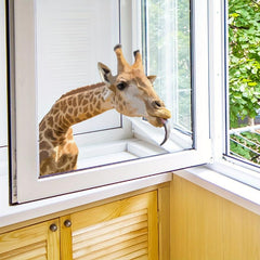 Giraffe Glass Window Sticker - Removable Vinyl Waterproof Window Film