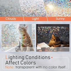 Rainbow Window Privacy Film Stained Glass Sticker