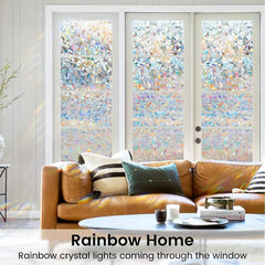 Rainbow Window Privacy Film Stained Glass Sticker