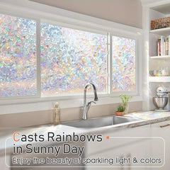 Rainbow Window Privacy Film Stained Glass Sticker