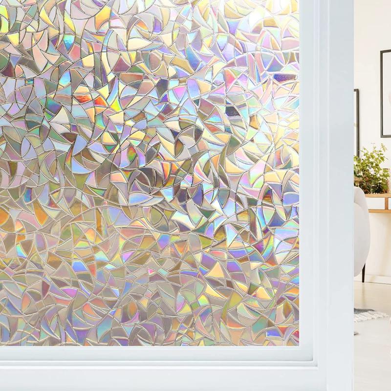 Rainbow Decorative Window Film - Stained Glass Privacy Film