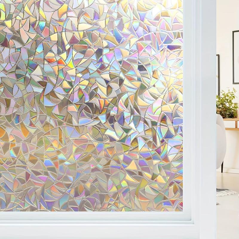 Rainbow Decorative Window Film - Stained Glass Privacy Film