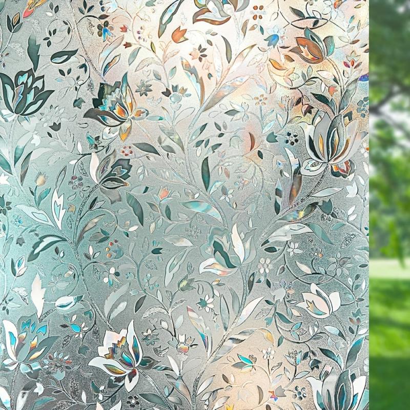 Rainbow Decorative Window Film - Stained Glass Privacy Film