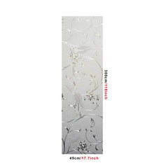 Privacy Window Film Etched Flowers Static Cling Glass Door Film