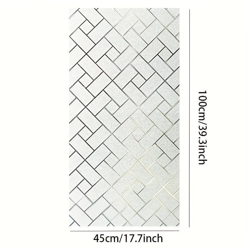 Frosted Glass Window Film Sun Blocking UV Protection Cross Pattern