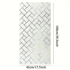 Frosted Glass Window Film Sun Blocking UV Protection Cross Pattern