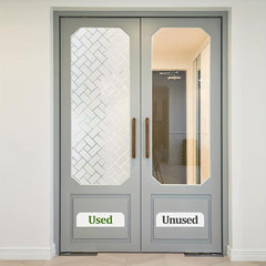 Frosted Glass Window Film Sun Blocking UV Protection Cross Pattern