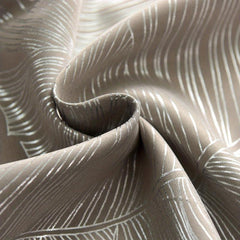 Silvery Leaf Pattern Blackout Curtain for Home Decor