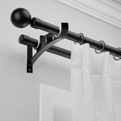 Heavy Duty Double Curtain Rod Brackets Supports up to 50kg