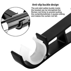 Heavy Duty Double Curtain Rod Brackets Supports up to 50kg