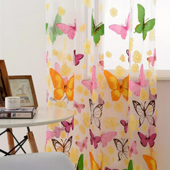 Butterfly Sheer Curtain for Home Decor