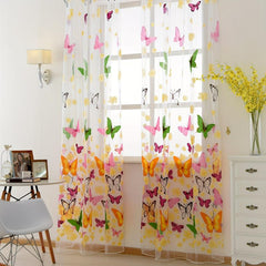 Butterfly Sheer Curtain for Home Decor