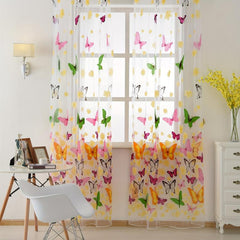 Butterfly Sheer Curtain for Home Decor