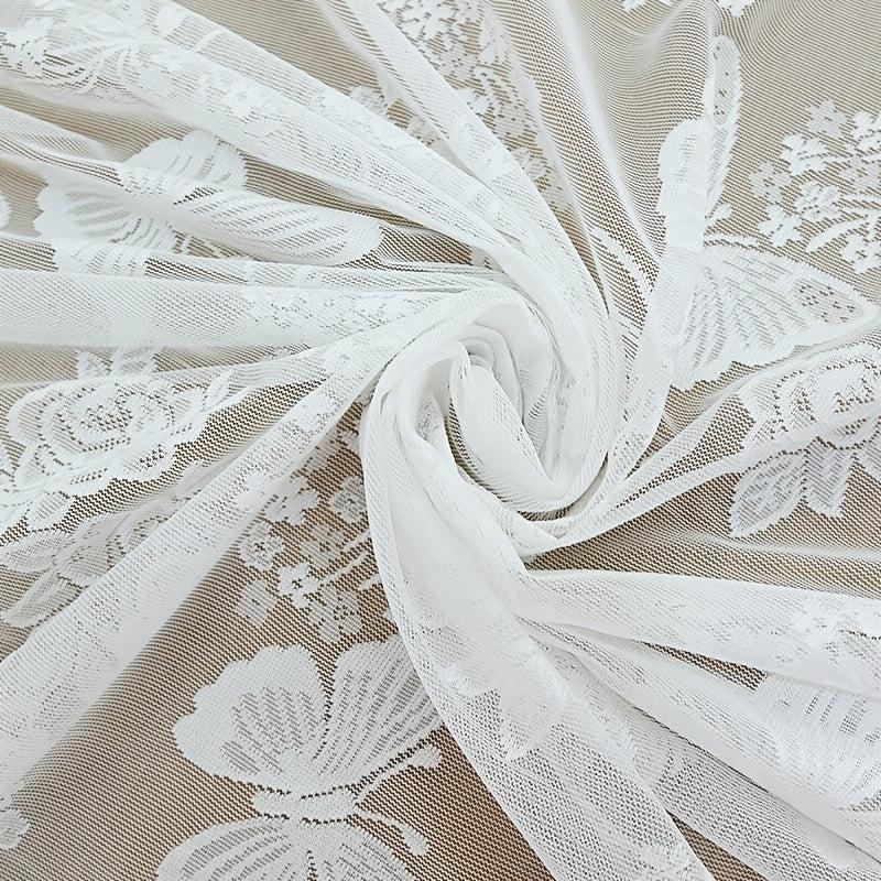Butterfly Flower Lace Curtain for Home Decoration