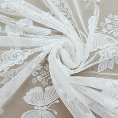 Butterfly Flower Lace Curtain for Home Decoration