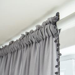 Grey Velvet Blackout Thermal Insulated Room Darkening Curtains