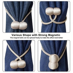 2pcs Magnetic Ball Curtain Tiebacks Curtain Tie Rope Curtain Accessory