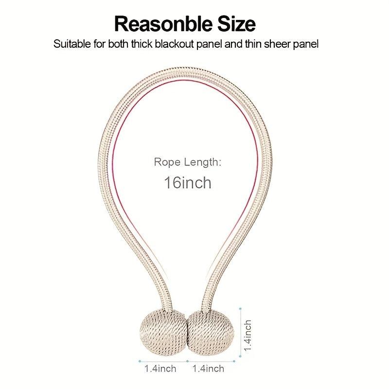 2pcs Magnetic Ball Curtain Tiebacks Curtain Tie Rope Curtain Accessory
