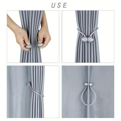 2pcs Magnetic Ball Curtain Tiebacks Curtain Tie Rope Curtain Accessory